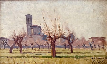 Teodoro Wolf Ferrari — Paesaggio con chiesa